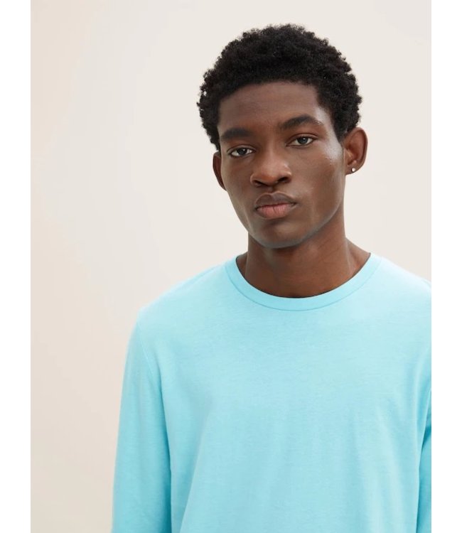 TOM TAILOR Long-sleeved shirt light dusty blue