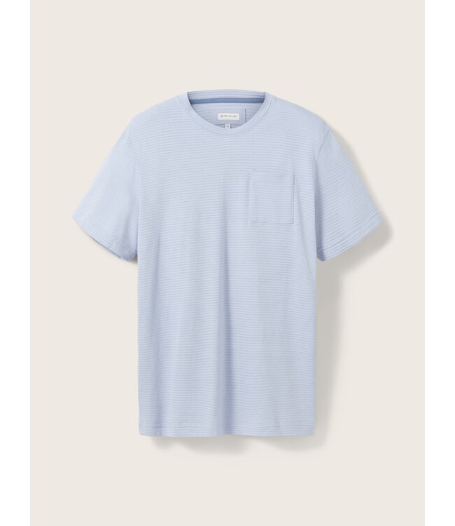 TOM TAILOR Striped T-shirt in  Light Fern Blue