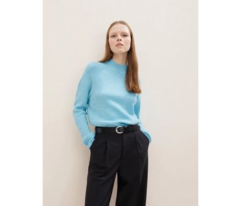 TOM TAILOR Knitted sweater with a stand-up collar