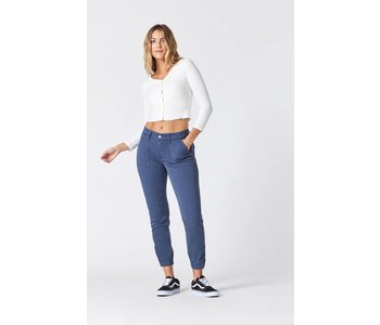 Ivy Slim Cargo Pants Mid Rise | Indigo Dye Sateen