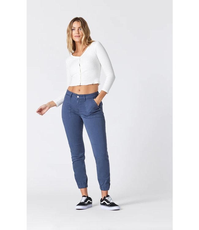 Ivy Slim Cargo Pants Mid Rise | Indigo Dye Sateen