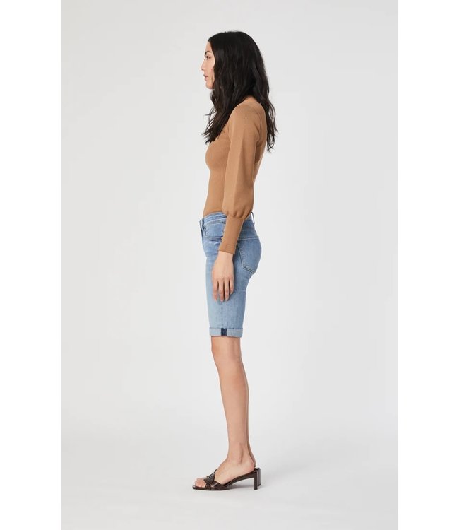 Karly Denim Bermuda Shorts Mid Rise | Light Foggy Supersoft