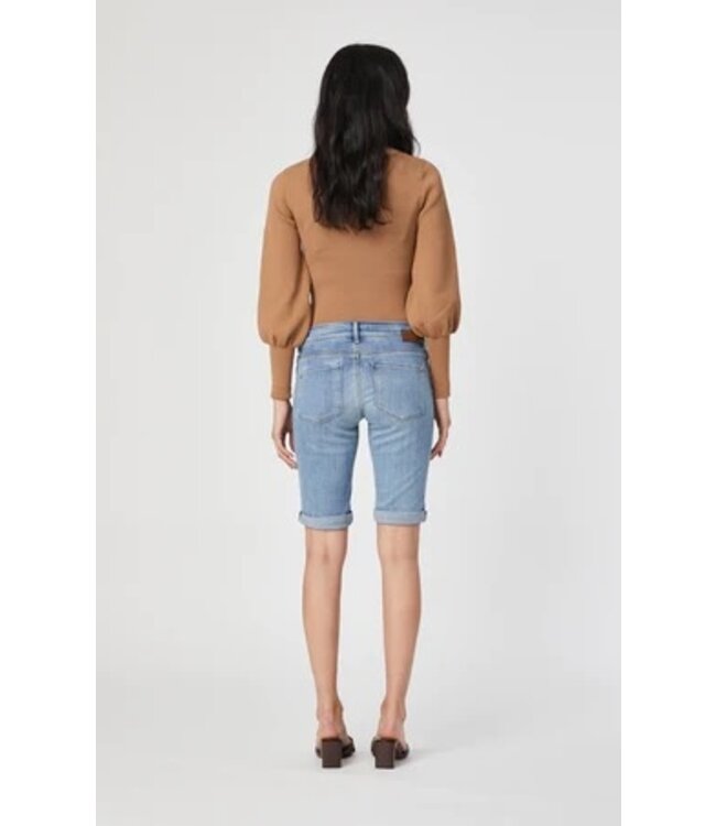 Karly Denim Bermuda Shorts Mid Rise | Light Foggy Supersoft