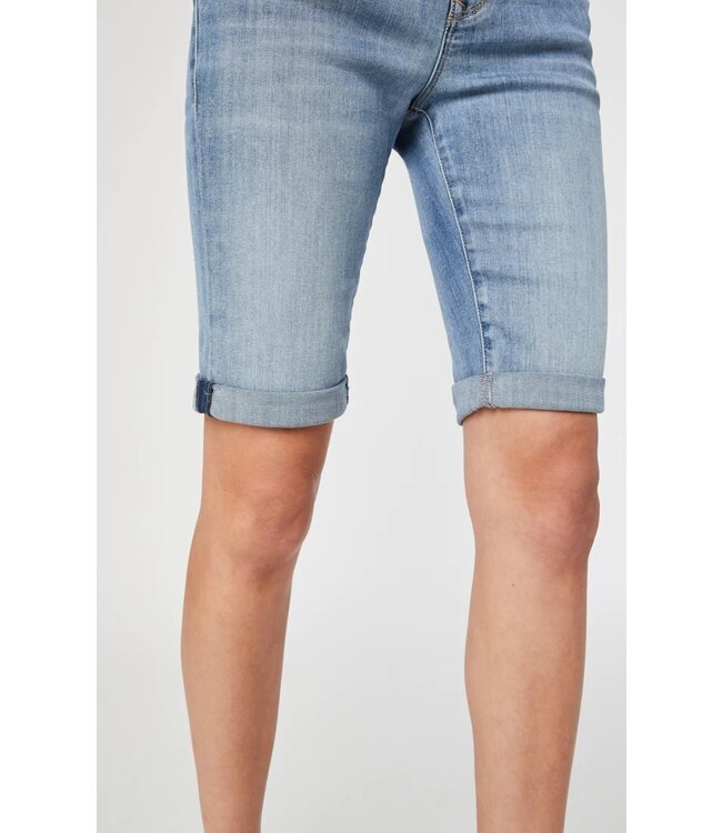 Karly Denim Bermuda Shorts Mid Rise | Light Foggy Supersoft