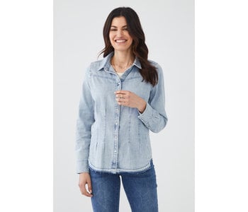 FDJ Denim Pleated Shirt