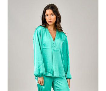 RD Style Panna Front Pleat Blouse Green pants sold separately