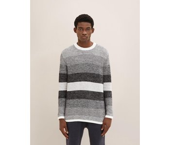TOM TAILOR Knitted sweater with colour gradients