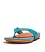 FIT FLOP Fitflop Gracie Leather Flip-Flops In Tahiti Blue