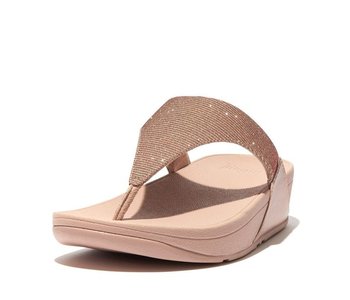 Fitflop  LULU SHIMMERLUX TOE-POST SANDALS Rose Gold