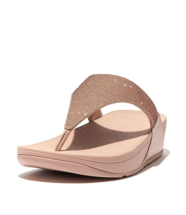 Fitflop  LULU SHIMMERLUX TOE-POST SANDALS Rose Gold