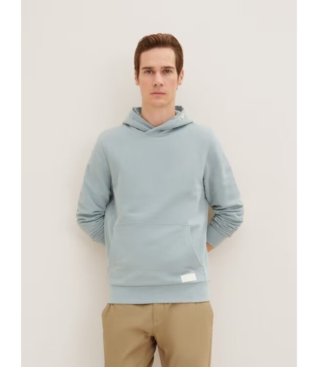 TOM TAILOR Hoodie with kangaroo pocket light ice blue