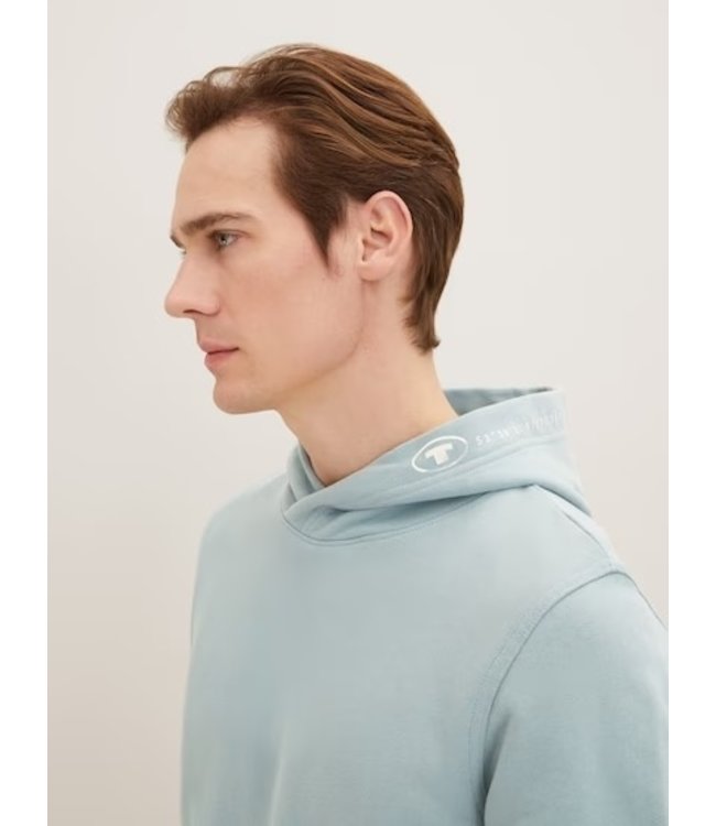 TOM TAILOR Hoodie with kangaroo pocket light ice blue