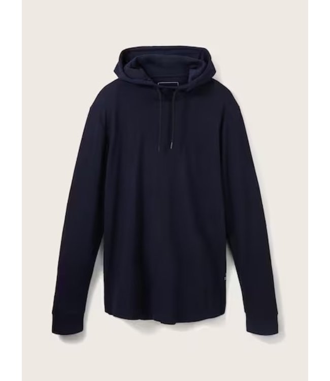 TOM TAILOR Structured Long Sleeve Hoodie Sky Captain Blue