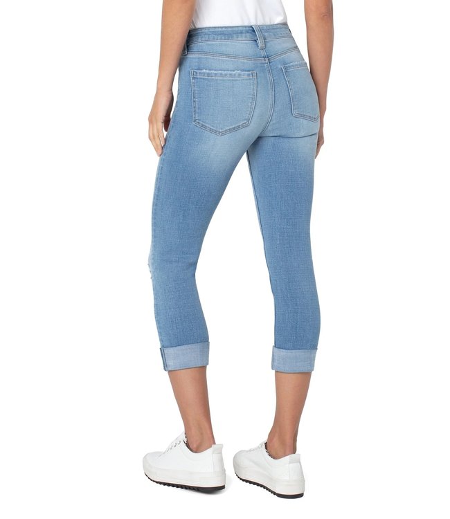 LIVERPOOL  Charlie Crop Skinny With Wide Rolled Cuff 24" Ins