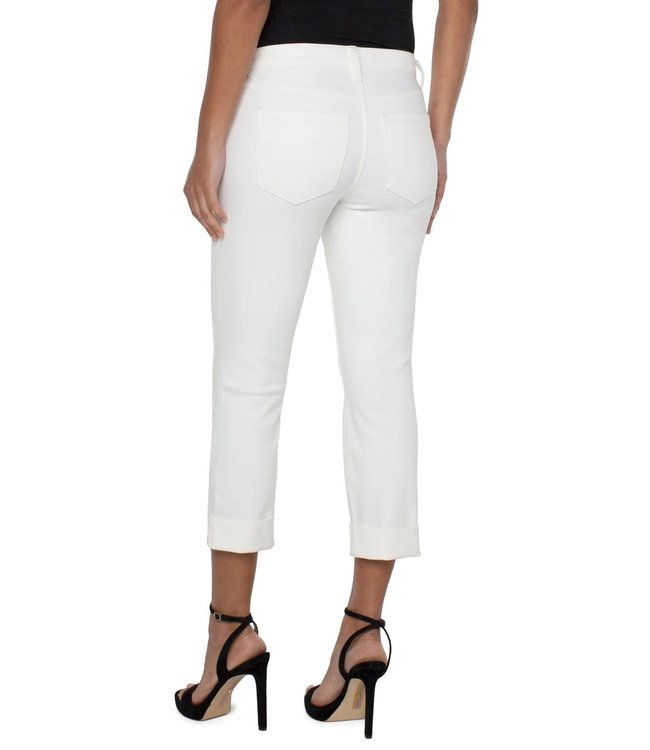LIVERPOOL Charlie Crop Skinny W/ Wide Rolled Cuff 24"Ins