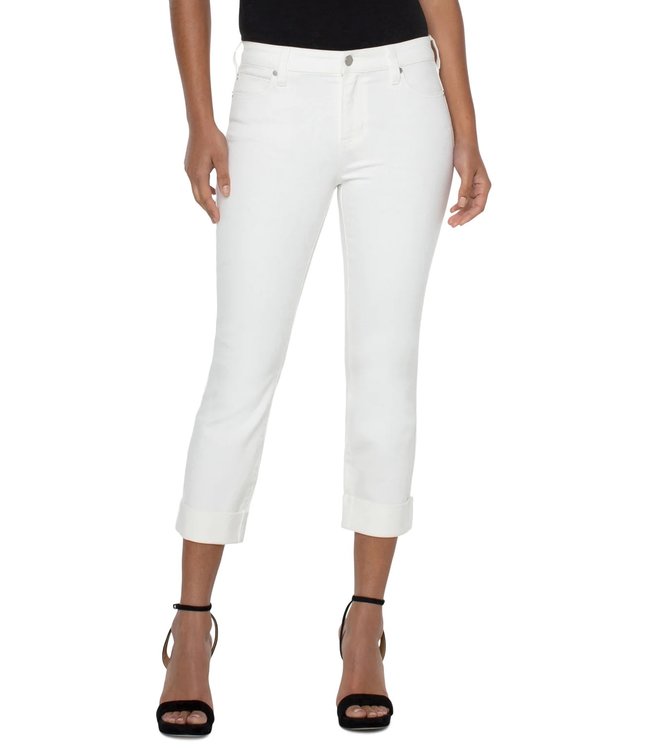 LIVERPOOL Charlie Crop Skinny W/ Wide Rolled Cuff 24"Ins