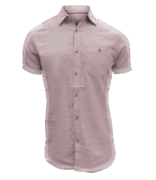 POINT ZERO Linen Cotton Slub Short Sleeve Button up  Shirt