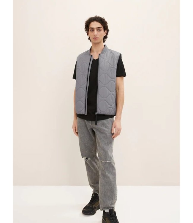 TOM TAILOR Light Weight Vest  platinum grey