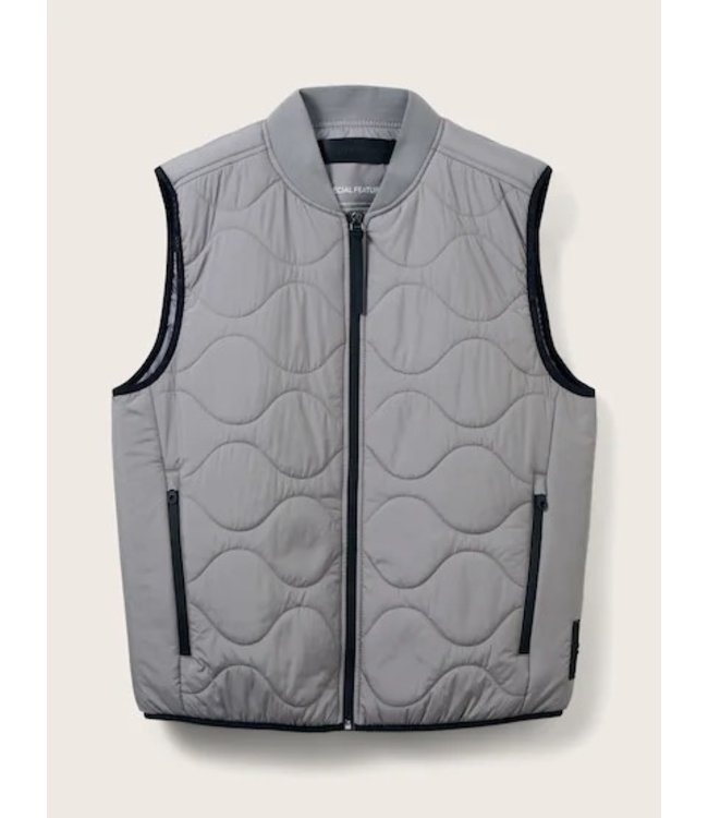 TOM TAILOR Light Weight Vest  platinum grey