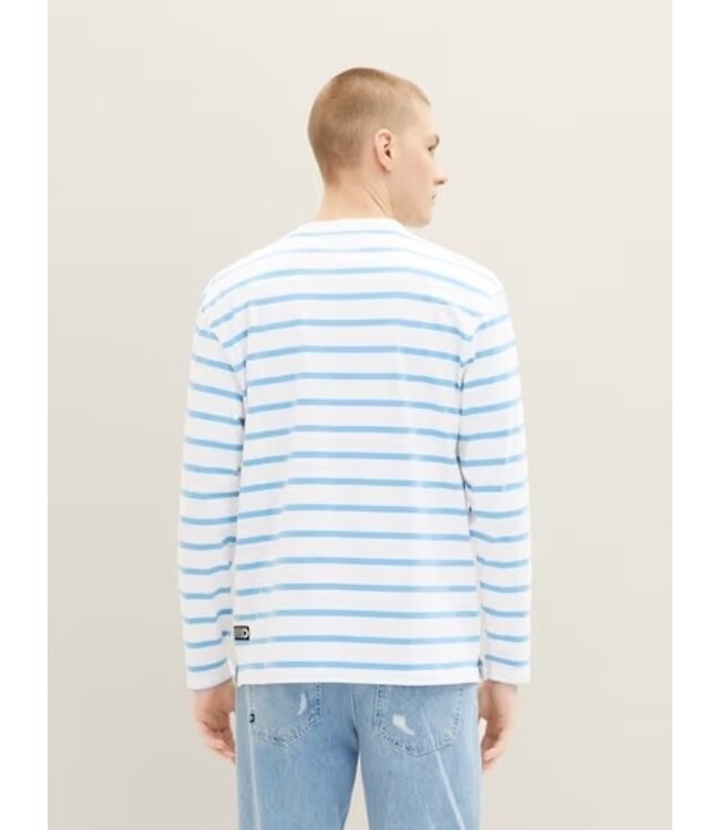 TOM TAILOR Striped long-sleeved shirt in blue