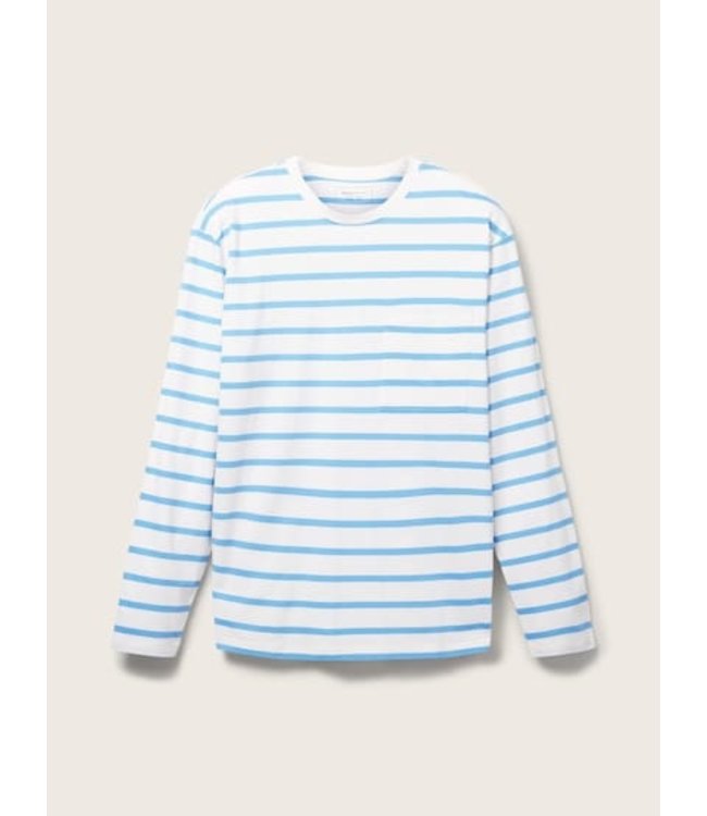 TOM TAILOR Striped long-sleeved shirt in blue