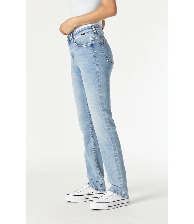 MAVI Kendra Straight Leg Jeans High Rise | Light Used Feather Blue