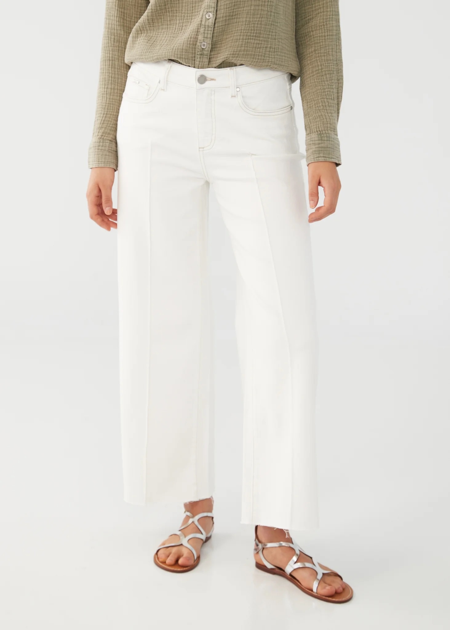 FDJ 2201948 Olivia Wide Leg Ankle in Ivory - JEANS UNLIMITED - Parry ...