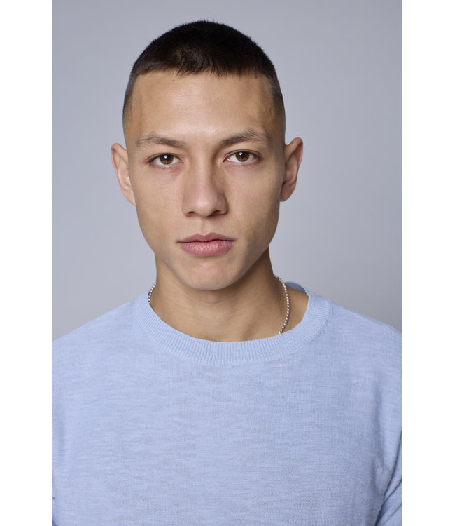 HEDGE MENS KNIT SWEATER LIGHT BLUE