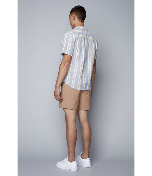 HEDGE  MENS SHORT SLEEVES STRIPED  SHIRT