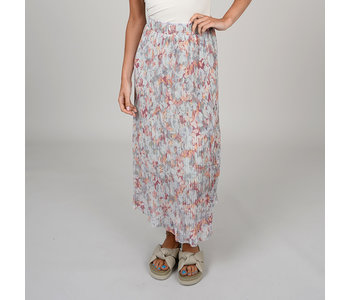 RD Style PRINTED RELEASE PLEAT SKIRT