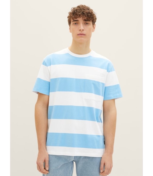TOM TAILOR Blue Large striped T-Shirt