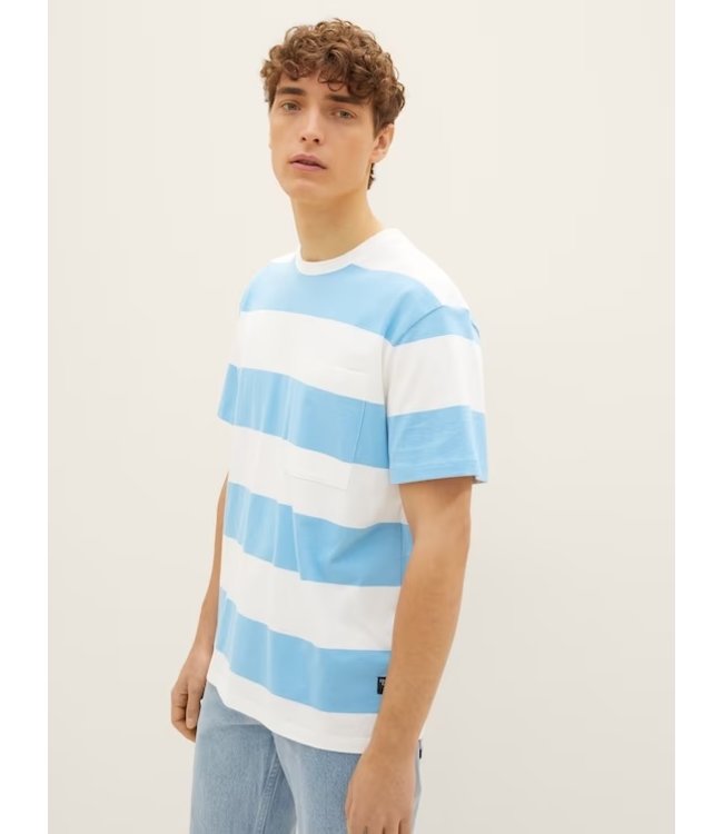 TOM TAILOR Blue Large striped T-Shirt