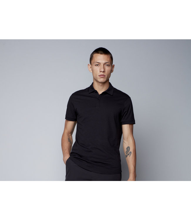 Hedge MENS KNIT POLO SHIRT BLACK