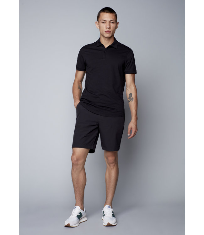 Hedge MENS KNIT POLO SHIRT BLACK