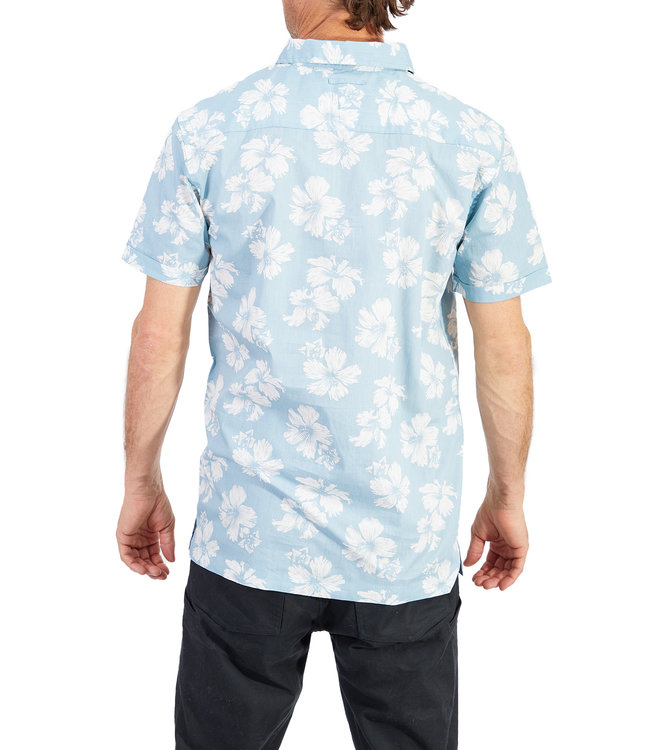 Silver Jeans Mens Short Sleeve Button Up Shirt Floral Design