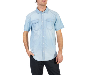 Silver Jeans Mens Short Sleeve Button Up Denim Shirt