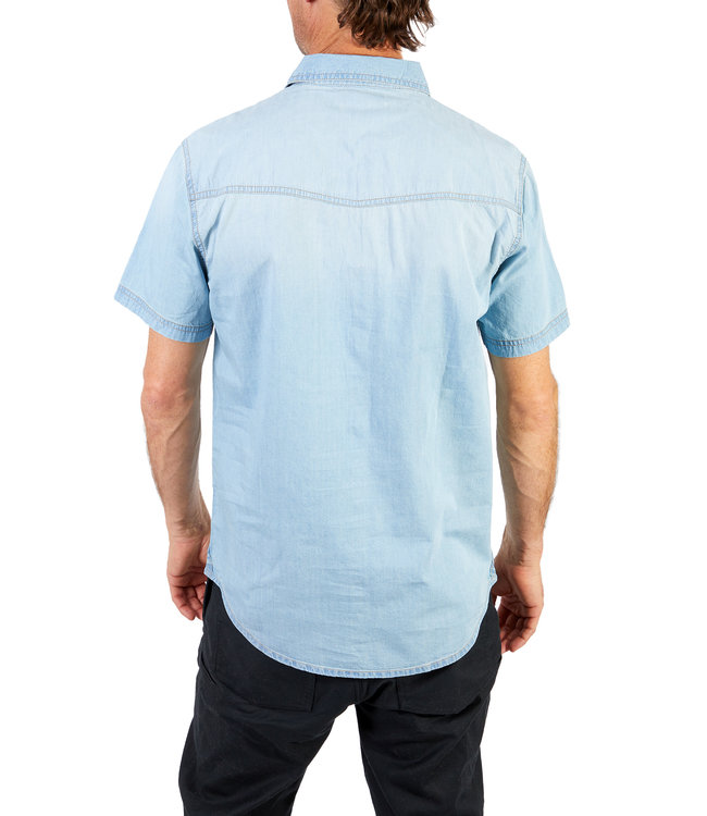 Silver Jeans Mens Short Sleeve Button Up Denim Shirt