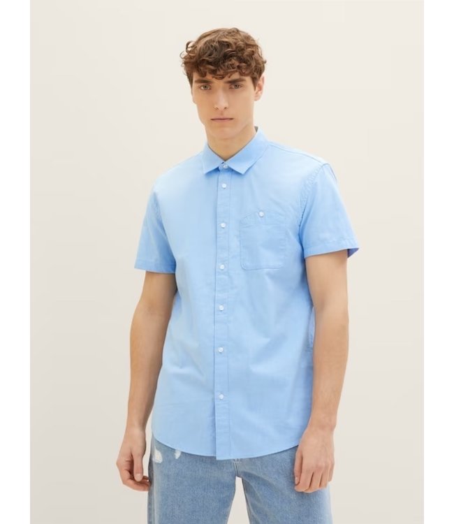 TOM TAILOR Short-sleeved shirt with a chest pocket