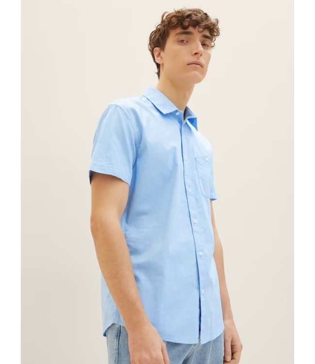 TOM TAILOR Short-sleeved shirt with a chest pocket