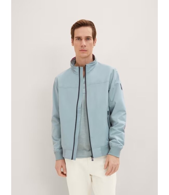 TOM TAILOR Jacket with a stand-up collar grey mint