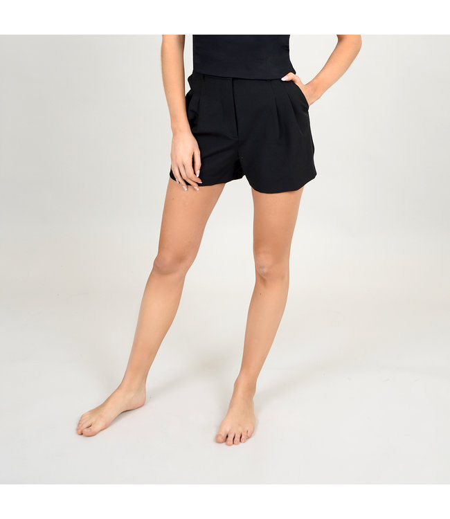 RD Style Brynn Suit Pleated Shorts Black