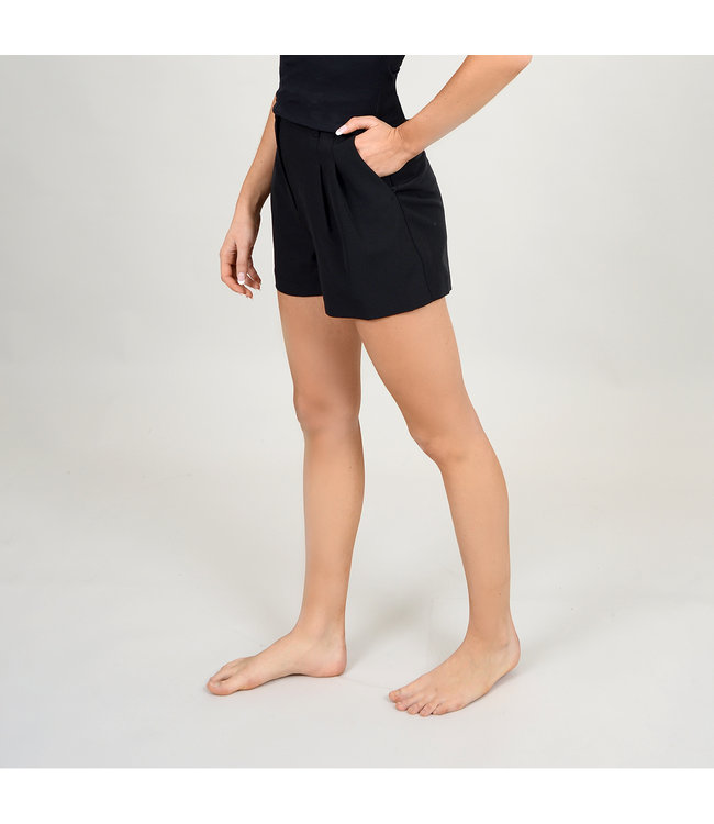 RD Style Brynn Suit Pleated Shorts Black