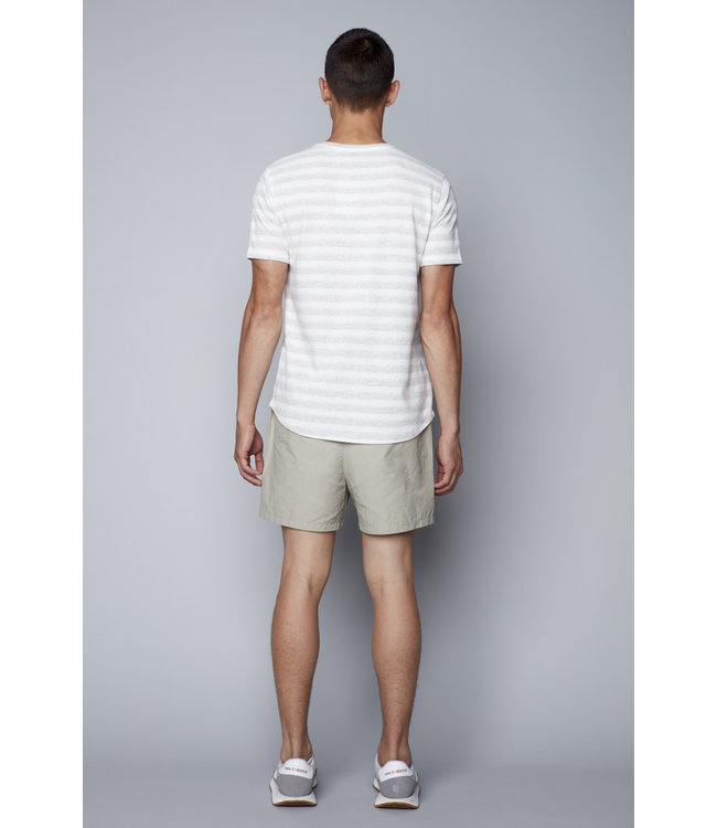 Hedge MENS KNIT T-SHIRT OFF WHITE & SAND