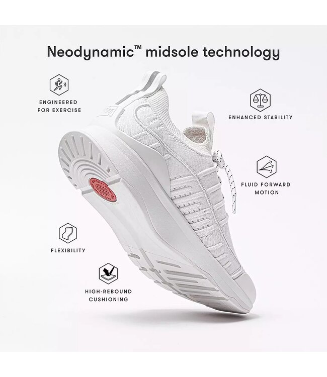 Fitflop VITAMIN KNIT ELASTIC SPORTS SNEAKERS Urban White