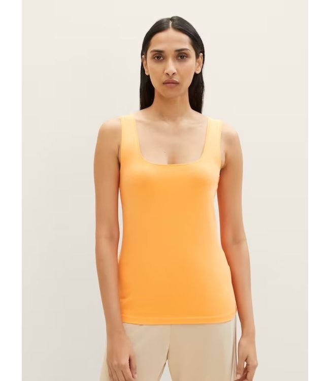 Tom Tailor Sleeveless Top with a square neckline