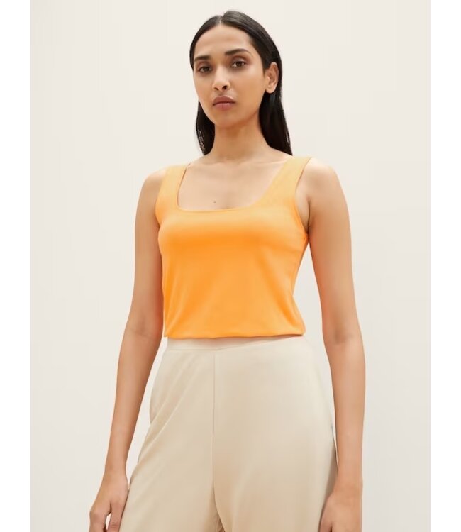 Tom Tailor Sleeveless Top with a square neckline