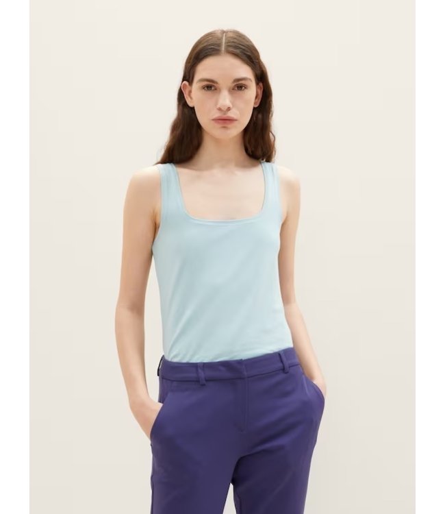 Tom Tailor Sleeveless Top with a square neckline