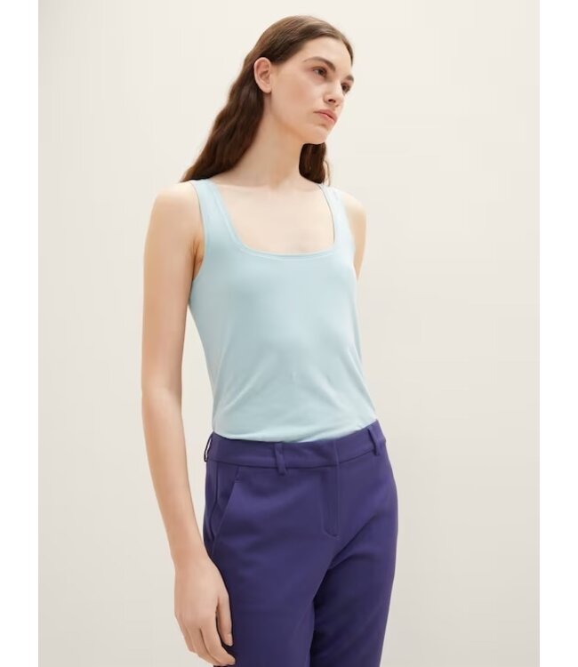 Tom Tailor Sleeveless Top with a square neckline