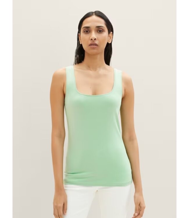 Tom Tailor Sleeveless Top with a square neckline