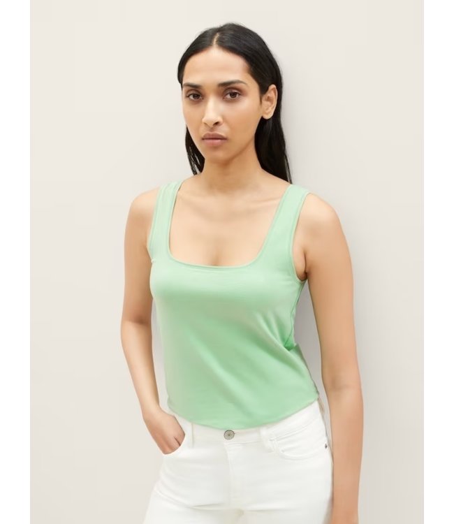 Tom Tailor Sleeveless Top with a square neckline